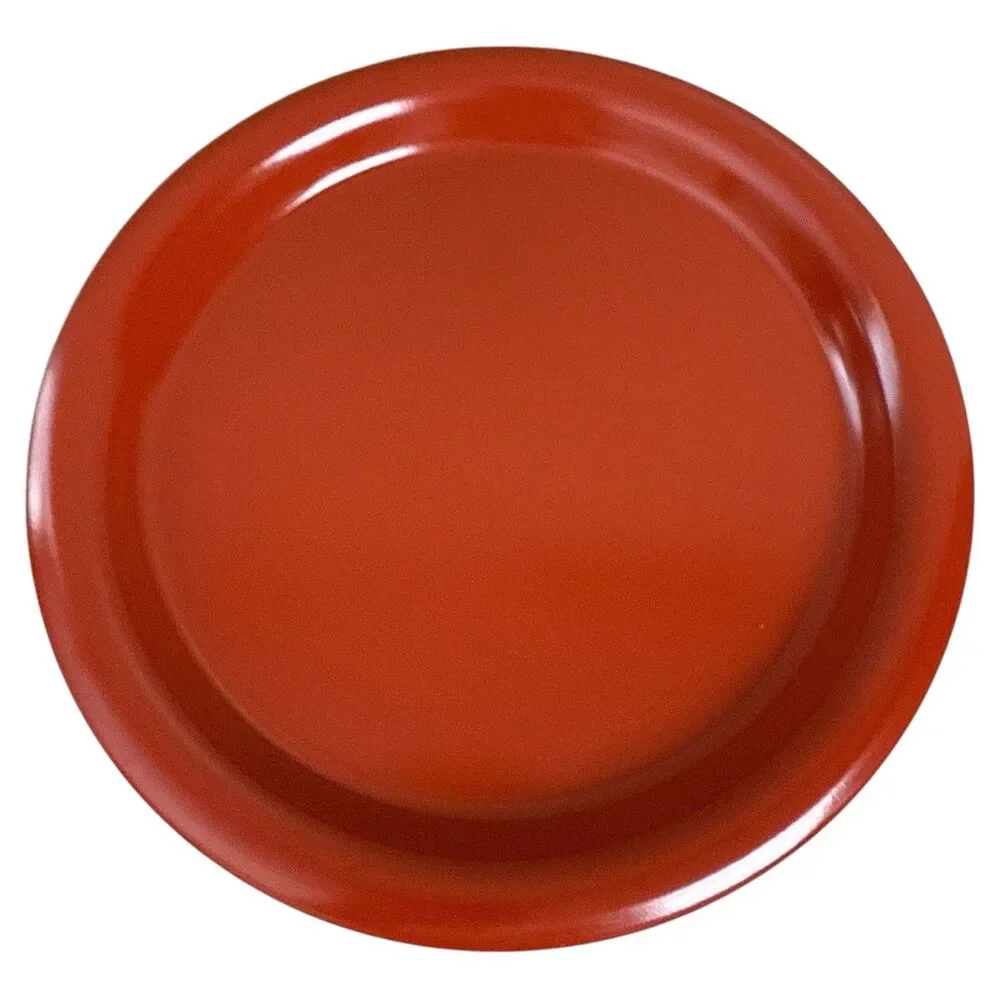 Ingrid Ltd Chicago Vintage Melamine Dinner Plates Red Orange 10.5
